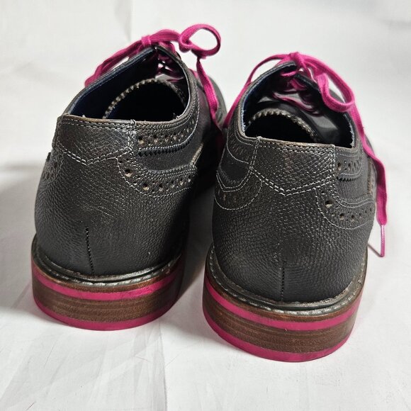 Cole Haan Wingtip Oxfords Gray and Pink Shoes Men\'s Size 10.5 Loafers C11078 main image 9